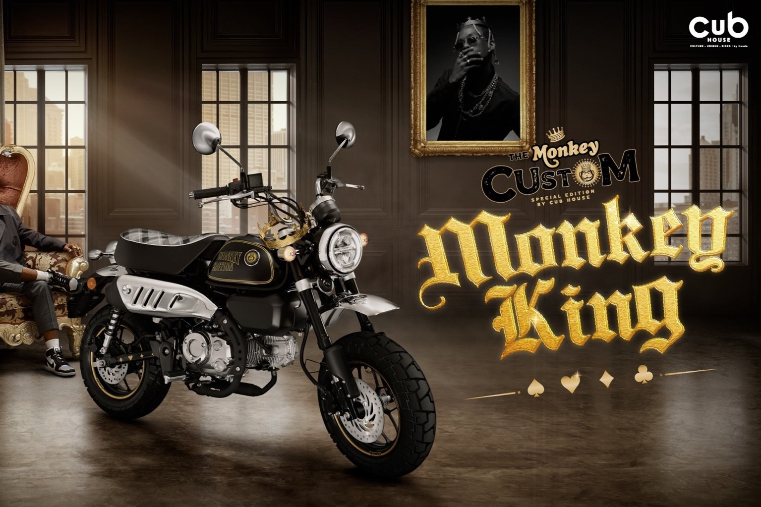2024 HONDA MONKEY 125 美猴王限量版：黑金撲克元素、低調不失奢華感！