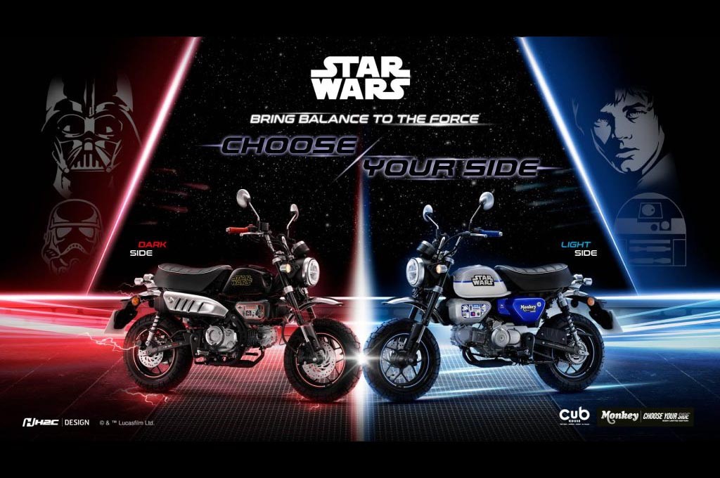 2024 HONDA MONKEY 125 STAR WARS星際大戰限量版發表：西斯與絕地武士雙陣營配色，限量150台發售！